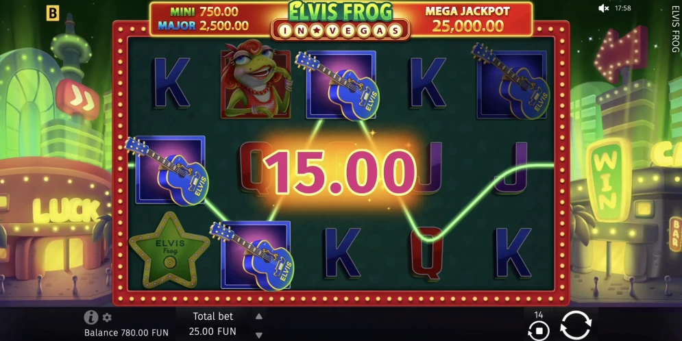 Elvis Frog in Vegas Slot