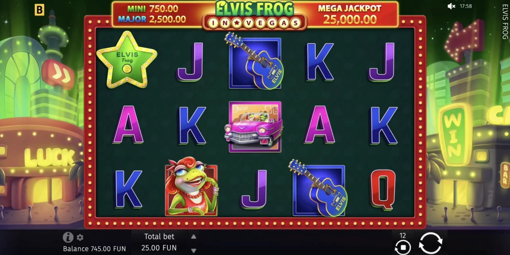 Elvis Frog in Vegas Slot