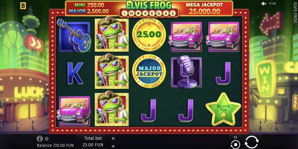 Elvis Frog in Vegas Slot